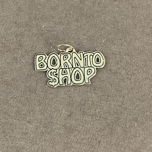 “Born to Shop" 14k solid gold charm